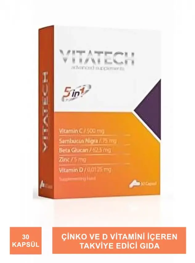 Vitatech 5 in 1 Takviye Edici Gıda 30 Kapsül - 2