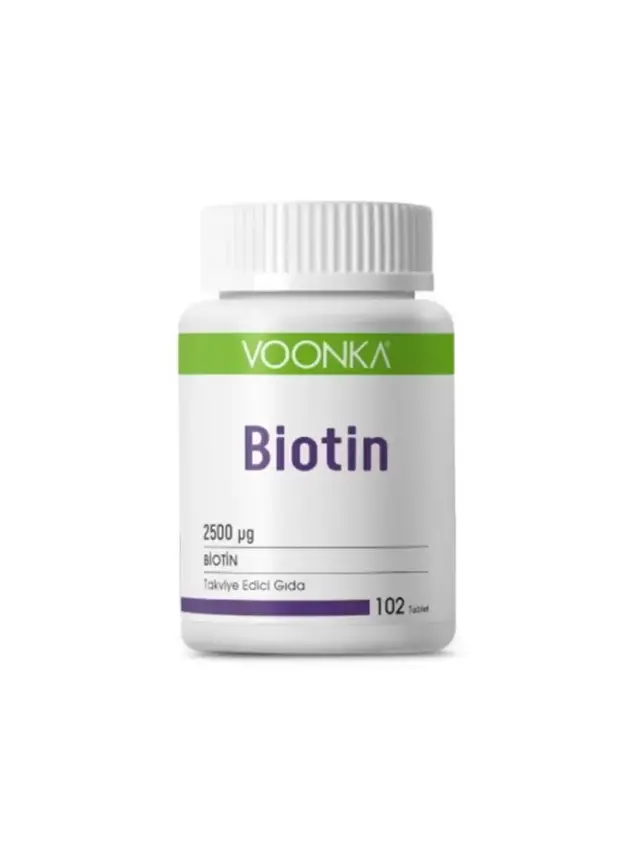 Voonka Biotin İçerikli Takviye Edici Gıda 2500 mg 102 Tablet - 1