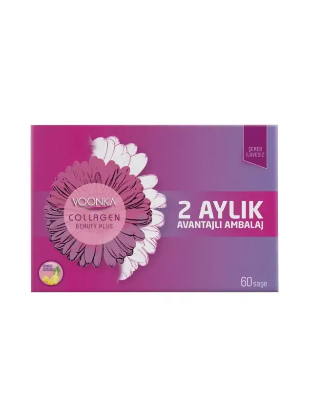 Voonka Collagen Beauty Plus Ananas Aromalı - 2 Aylık Avantajlı Ambalaj - 60 Şase - 1