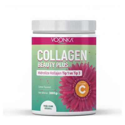 Voonka Collagen Beauty Plus - Yeşil Elma Aromalı - 300gr - Voonka