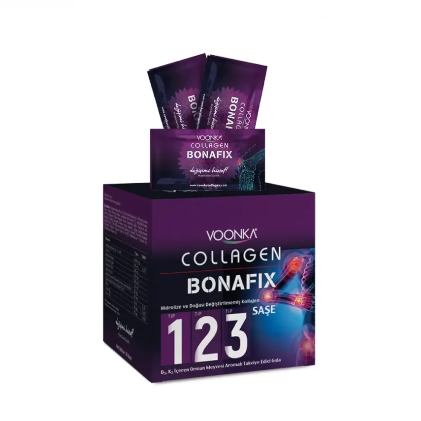 Voonka Collagen Bonafix Tip I,II,III Takviye Edici Gıda 30 Saşe - 1