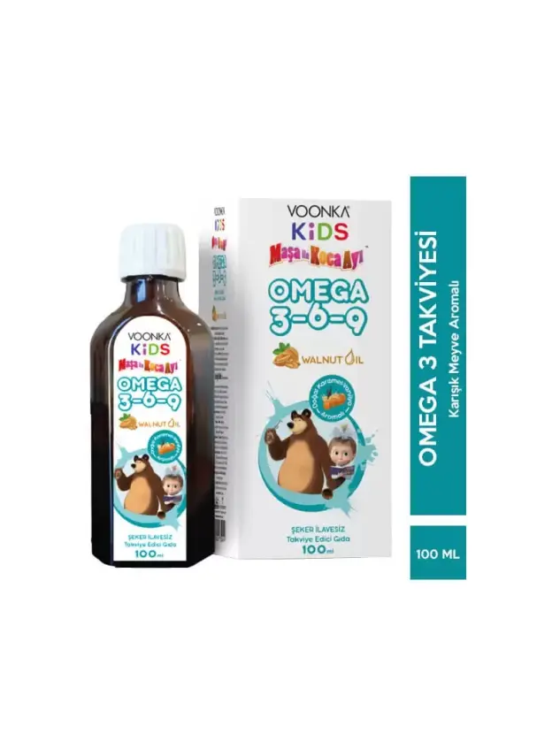 Voonka Maşa ile Koca Ayı Omega 3-6-9 Walnut Oil 100 ml - 1