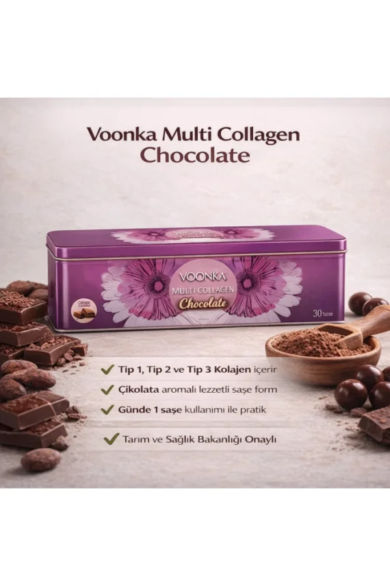 Voonka Multi Collagen Chocolate Takviye Edici Gıda 30 Saşe - 2