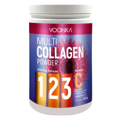 Outlet - Voonka Multi Collagen Powder Hidrolize Kollajen Tip 1 2 3 Vitamin C 300 gr - 1