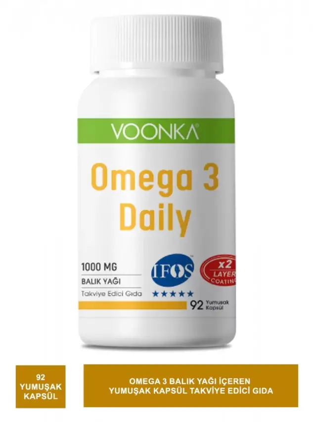 Voonka Omega 3 Daily 1000 mg 92 Yumuşak Kapsül - 1