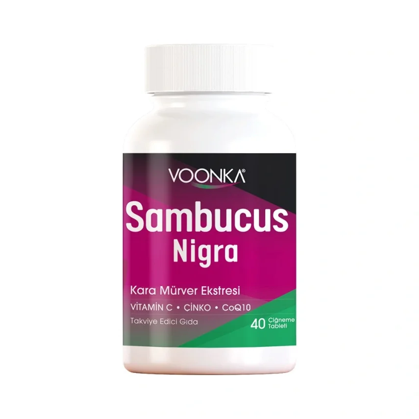 Voonka Sambucus Nigra Kara Mürver Ekstresi 42 Çiğneme Tablet - 1