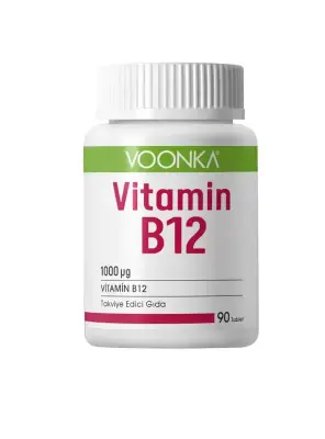 Voonka Vitamin B12 İçerikli Takviye Edici Gıda 90 Tablet - Voonka