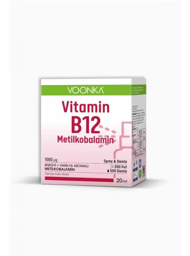Voonka Vi̇tami̇n B12 Meti̇lkobalami̇n Sprey & Damla 20 ml - Voonka