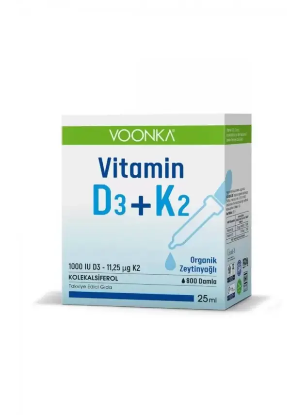 Voonka Vitamin D3+K2 Damla 25 ml - 1