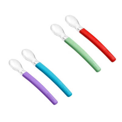 Wee Baby 122 Mama Kaşığı 2li - Yeşil Turuncu - Wee Baby