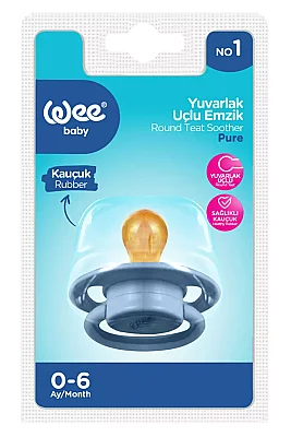 Wee Baby 698 Pure Kauçuk Uçlu No:1 0-6 Ay Emzik - 5