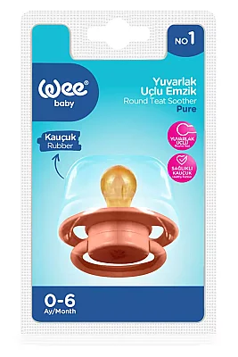Wee Baby 698 Pure Kauçuk Uçlu No:1 0-6 Ay Emzik - 6