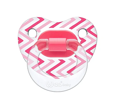 Wee Baby 836 Emzik Damaklı Seffaf Desenli Askılı No:1 - pembe - Wee Baby