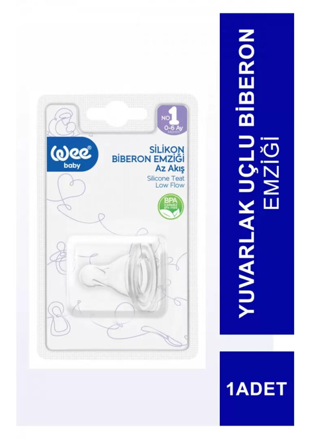 Wee Baby 866 Yuvarlak Uçlu Biberon Emziği No:1 - Wee Baby