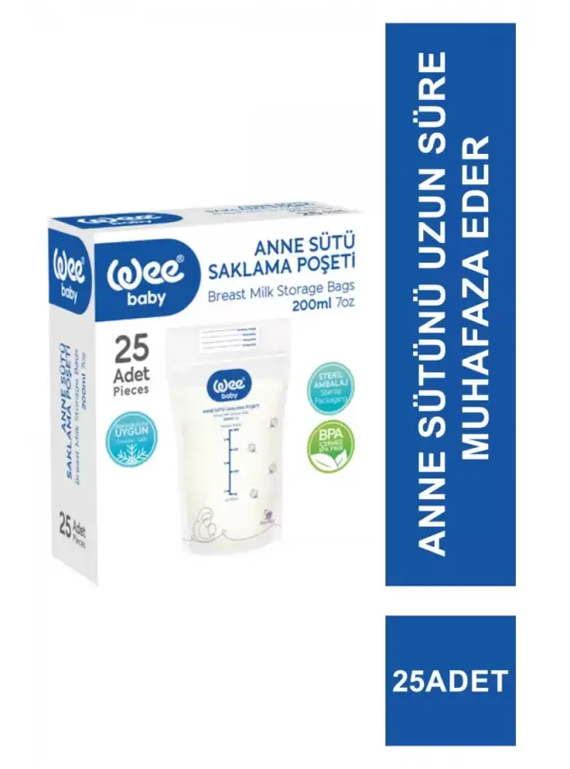 Wee Baby Anne Sütü Saklama Poşeti 25'li - 889 - - 2