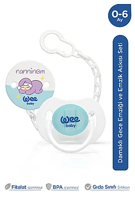 Wee Baby Gece Emziği ve Emzik Askısı Seti​ - Wee Baby