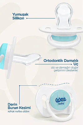 Wee Baby Gece Emziği ve Emzik Askısı Seti​ - 3