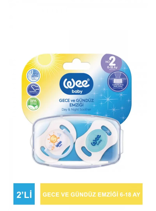Wee Baby Gece ve Gündüz Emziği 2'li 6-18 Ay - 153 - - Wee Baby