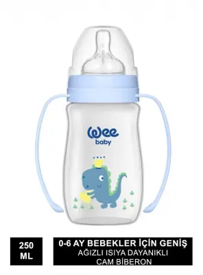 Wee Baby Klasik + Geniş Ağızlı Kulplu PP Biberon 0-6 Ay 250 ml 138 - 3