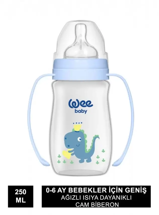 Wee Baby Klasik + Geniş Ağızlı Kulplu PP Biberon 0-6 Ay 250 ml 138 - 3