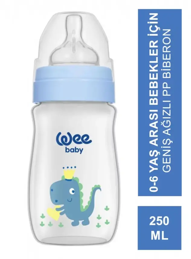 Wee Baby Klasik Geniş Ağızlı PP Biberon 0-6 Ay 250 ml - 136 - - 3