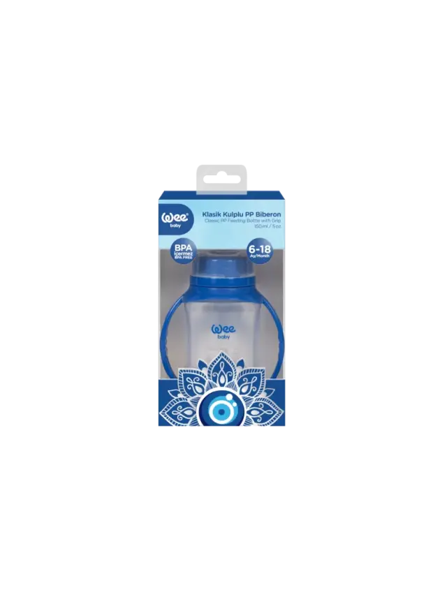 Wee Baby Klasik Kulplu PP Biberon Nazar Boncuğu 6-18 Ay 150 ml - 260 - - 1