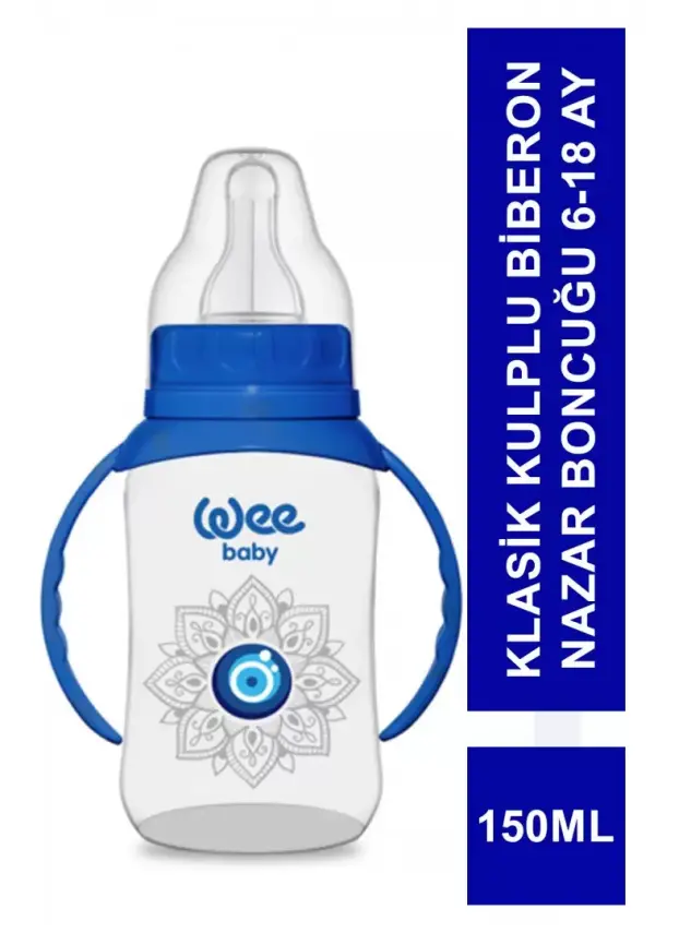Wee Baby Klasik Kulplu PP Biberon Nazar Boncuğu 6-18 Ay 150 ml - 260 - - 2