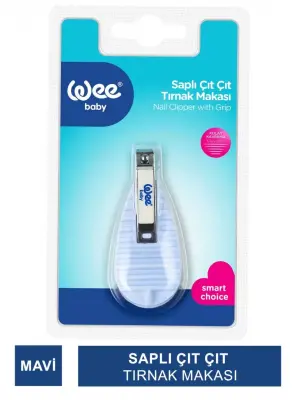 Wee Baby Saplı Çıt Çıt Tırnak Makası - Mavi - 888 - - 1