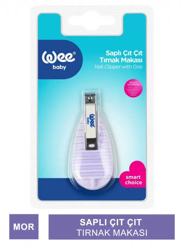 Wee Baby Saplı Çıt Çıt Tırnak Makası - Mor - 888 - - 1