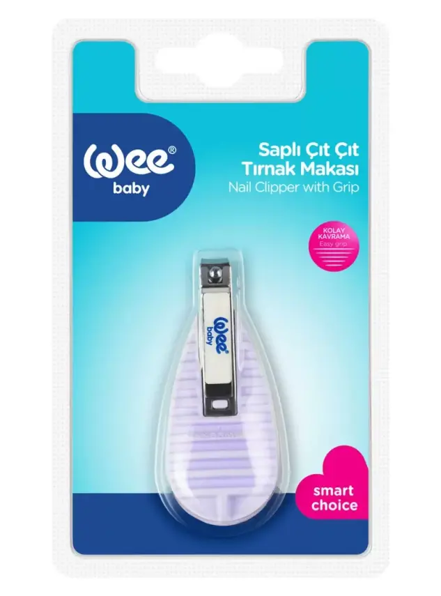 Wee Baby Saplı Çıt Çıt Tırnak Makası - Mor - 888 - - 2