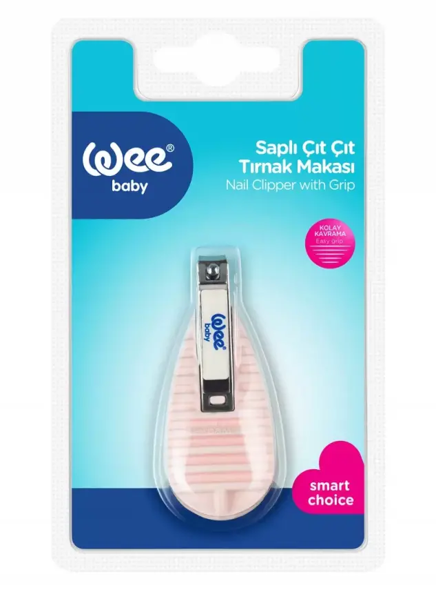 Wee Baby Saplı Çıt Çıt Tırnak Makası - Pembe - 888 - - 1
