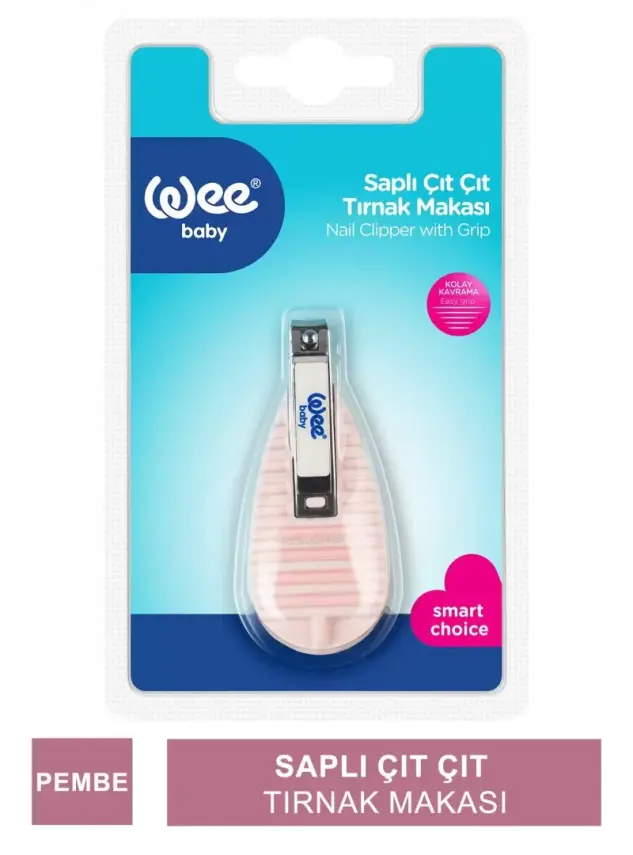 Wee Baby Saplı Çıt Çıt Tırnak Makası - Pembe - 888 - - 2