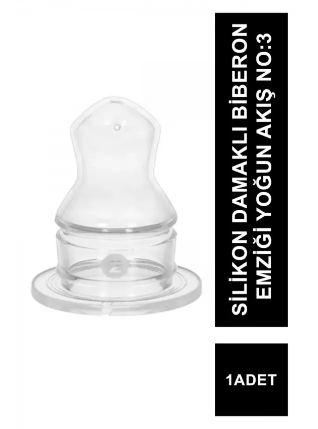 Wee Baby Silikon Damaklı Biberon Emziği Yoğun Akış No:3 127 - 1
