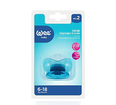Wee Baby Silikon Damaklı Emzik Akide 113 - Mavi - Wee Baby