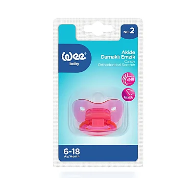 Wee Baby Silikon Damaklı Emzik Akide 113 - Pembe - Wee Baby