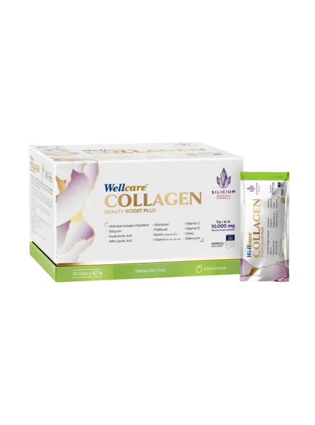 Wellcare Collagen Beauty Boost Plus Elma Aromalı 11,7gr x 30 Saşe - 1