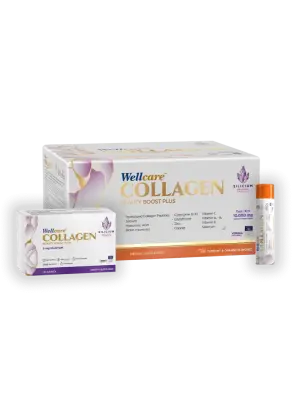 OUTLE - Wellcare Collagen Beauty Boost Plus - Frenk Üzümü & Portakal Aromalı - 10.000 mg Likit Form 40mlx30Shot & 30 Kapsül - Wellcare