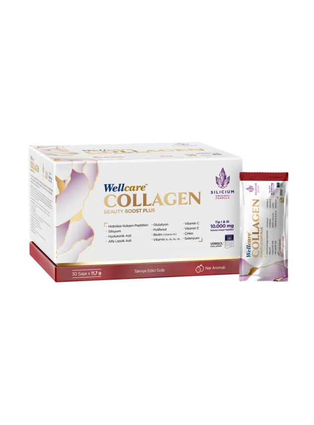 Wellcare Collagen Beauty Boost Plus Nar Aromalı 11,7gr x 30 Saşe - Wellcare