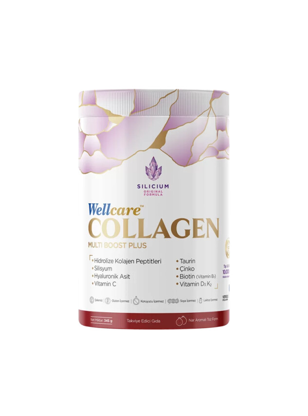 Wellcare Collagen Multi Boost Plus Toz Form - Nar Aromalı - 345gr - Wellcare