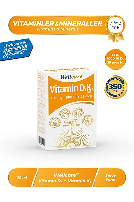 Wellcare D3K2 Sprey 30 ml - 1
