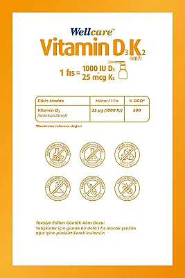 Wellcare D3K2 Sprey 30 ml - 2