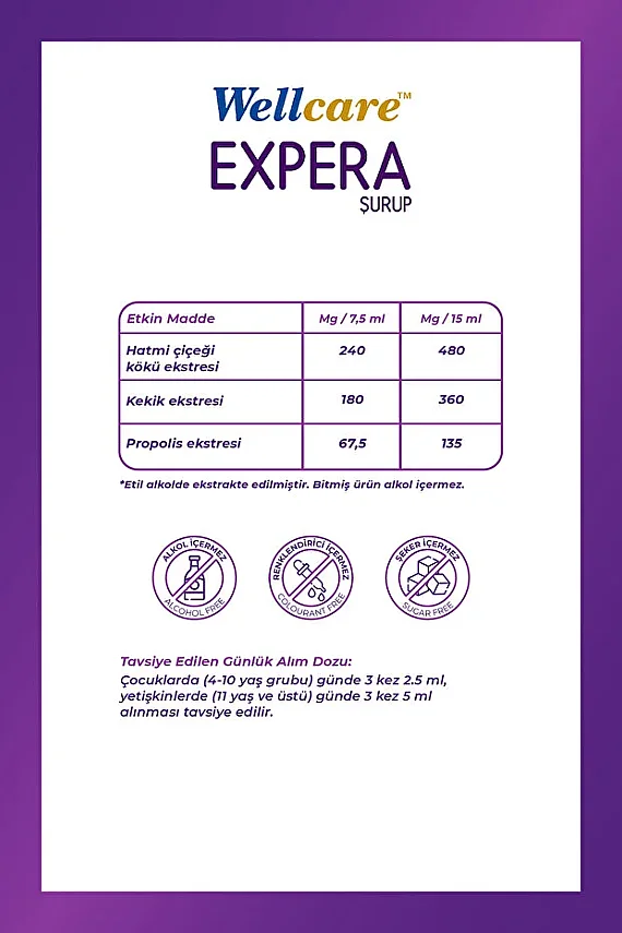 Wellcare Expera Şurup 150 ml - 2