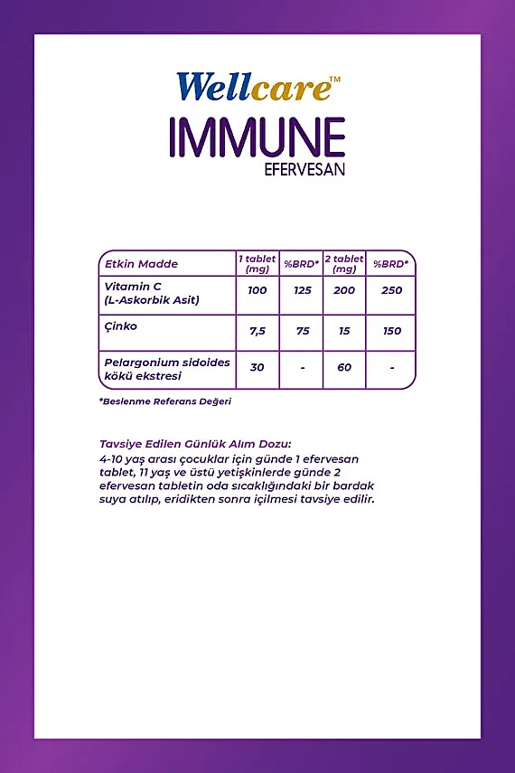 Wellcare İmmune 15 Efervesan Tablet - 2