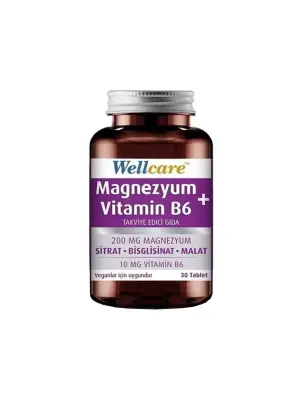 Wellcare Magnezyum B6 Vitamini 30 Tablet - Wellcare