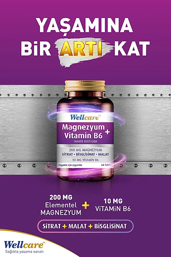 Wellcare Magnezyum B6 Vitamini 60 Tablet - 2