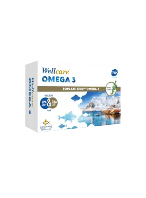 OUTLET-Wellcare Omega 3 1200mg Balık Yağı 30 Kapsül - Wellcare