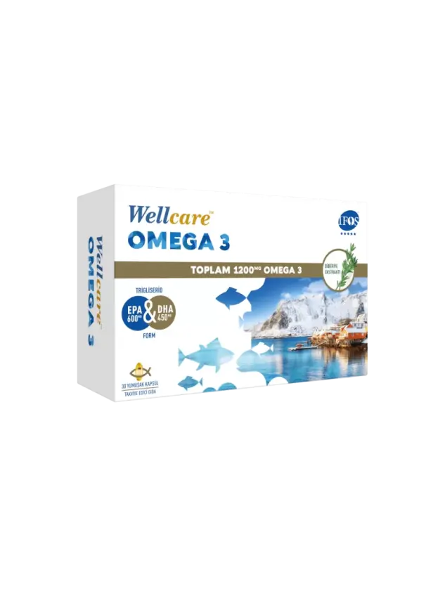 OUTLET-Wellcare Omega 3 1200mg Balık Yağı 30 Kapsül - 1