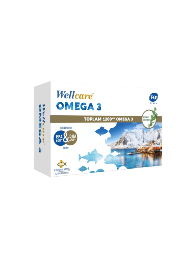 Wellcare Omega 3 1200mg Balık Yağı 30 Kapsül - Wellcare