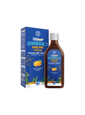 Wellcare UniQ DHA Omega 3 Doğal Portakal Aromalı Balık Yağı 150 ml - Wellcare