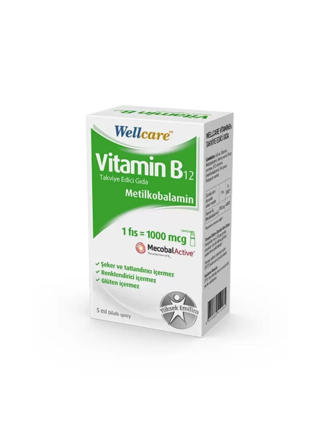 Wellcare Vitamin B12 1000 Mcg 5 ml - Wellcare